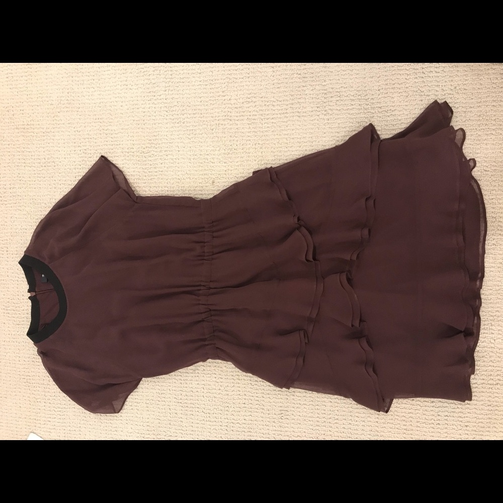 Ruffled Maroon Madewell dress